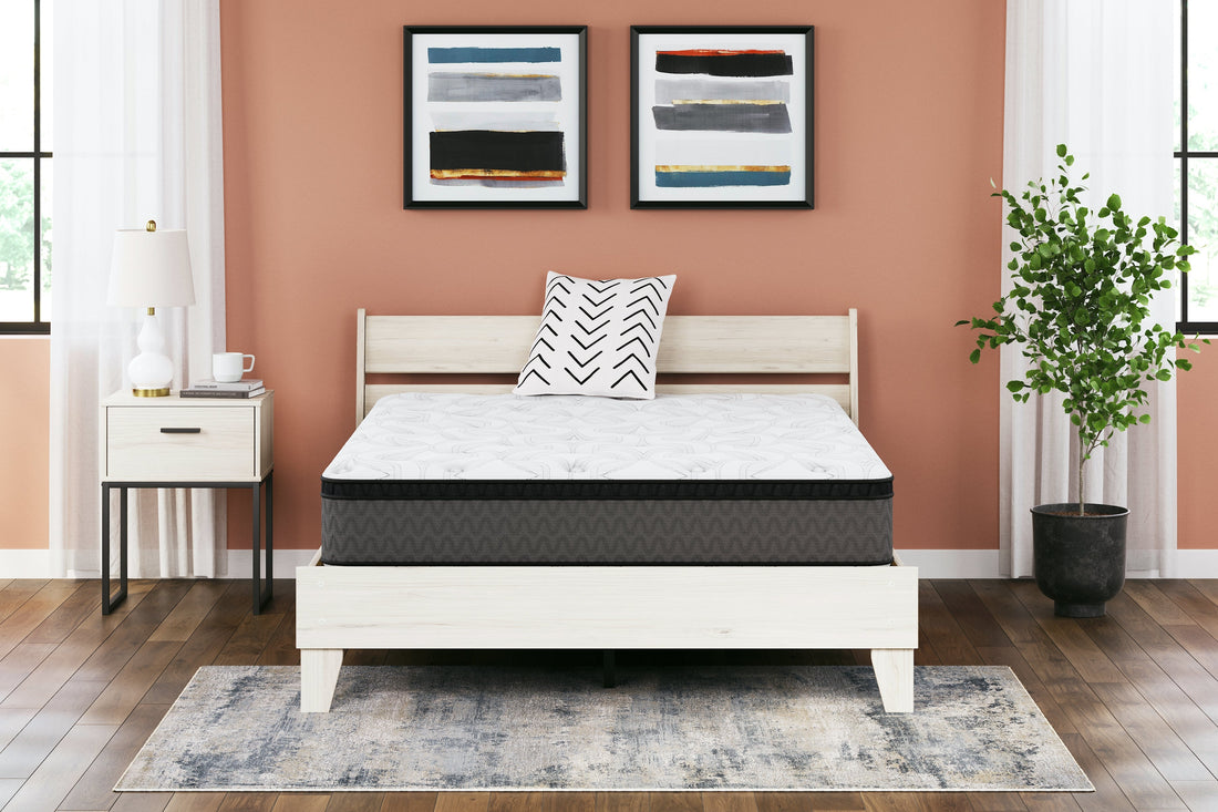 12 Inch Pocketed Hybrid White Queen Mattress - M59031X - Bien Home Furniture &amp; Electronics