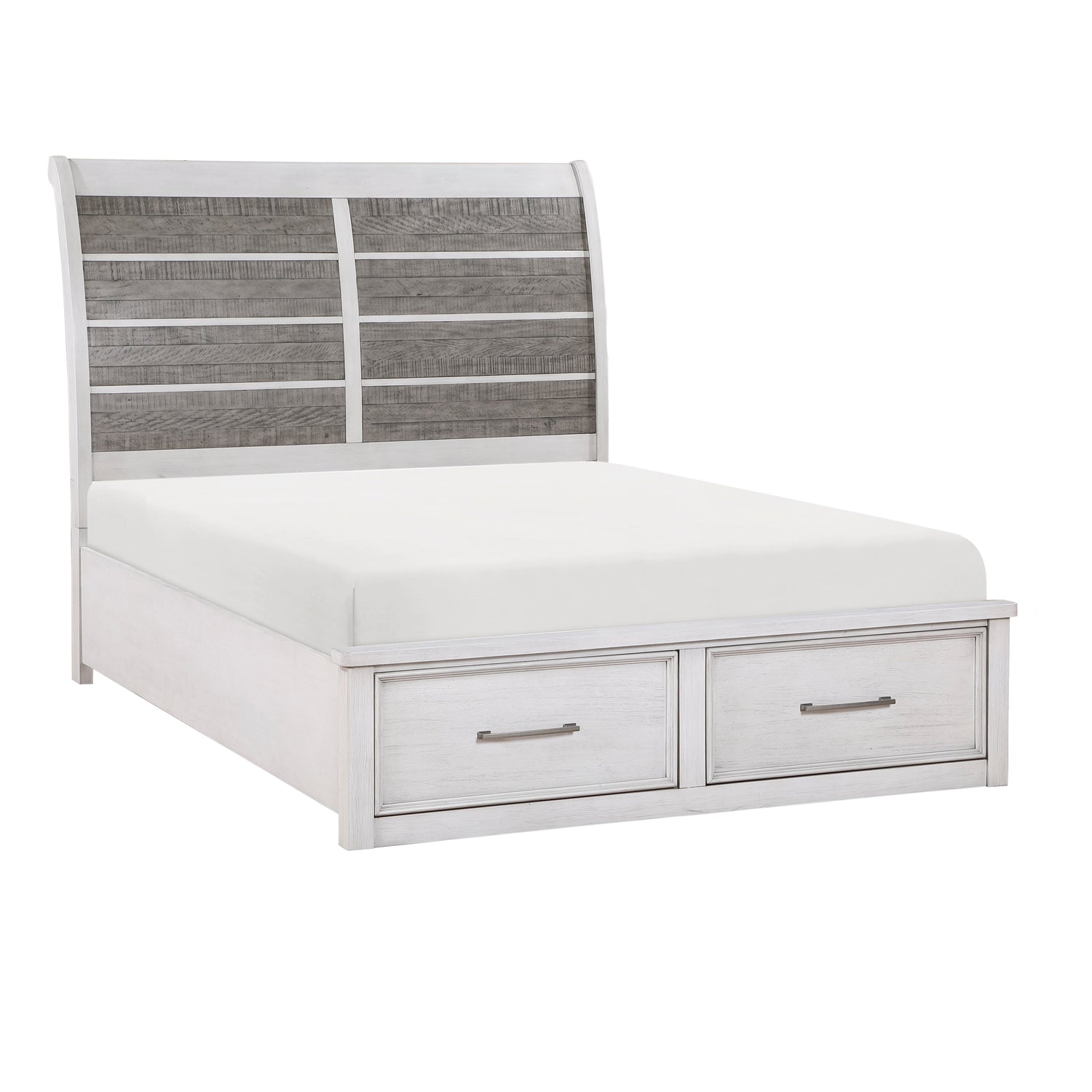 1303-1* (3) Queen Platform Bed with Footboard Storage - 1303-1* - Bien Home Furniture &amp; Electronics