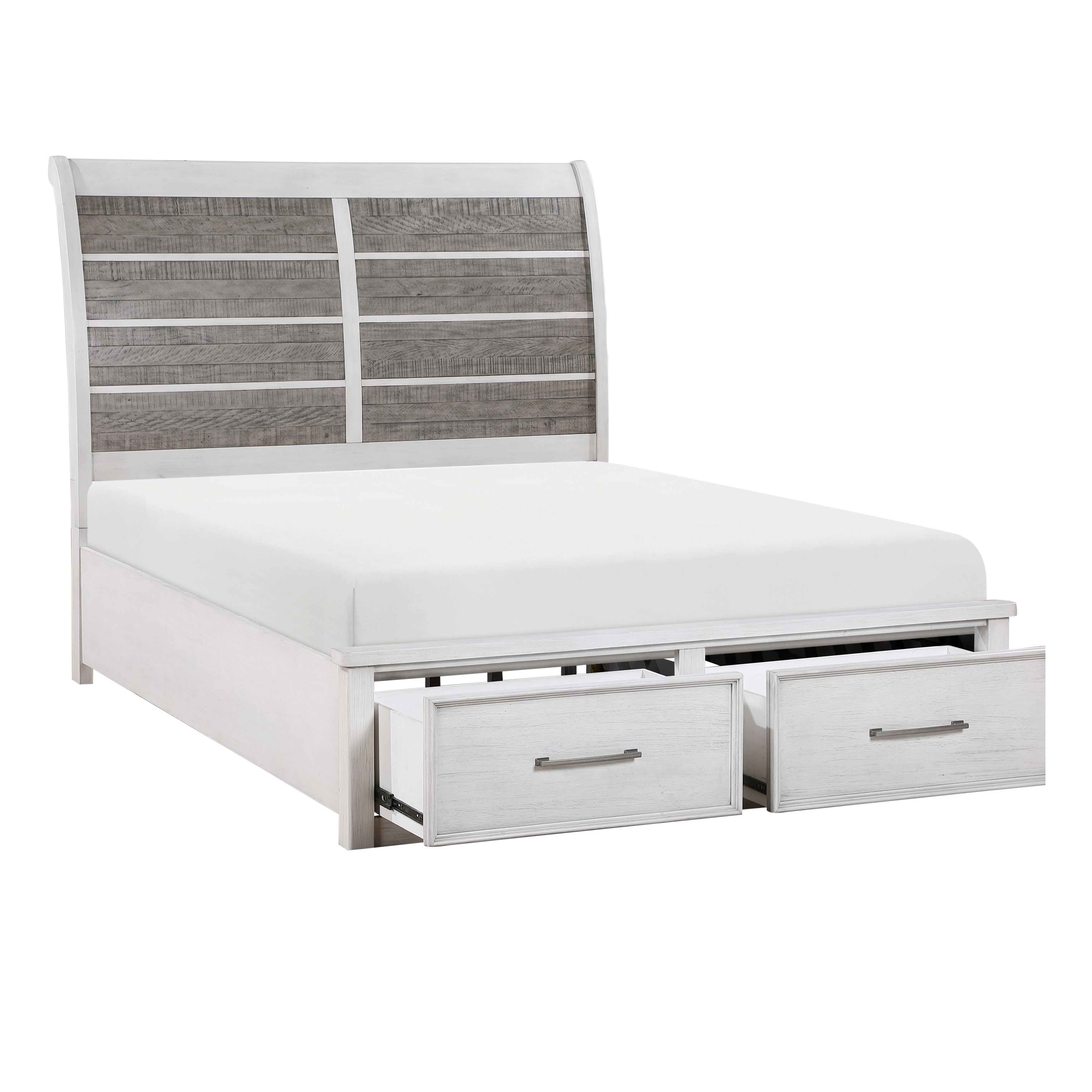 1303-1* (3) Queen Platform Bed with Footboard Storage - 1303-1* - Bien Home Furniture &amp; Electronics