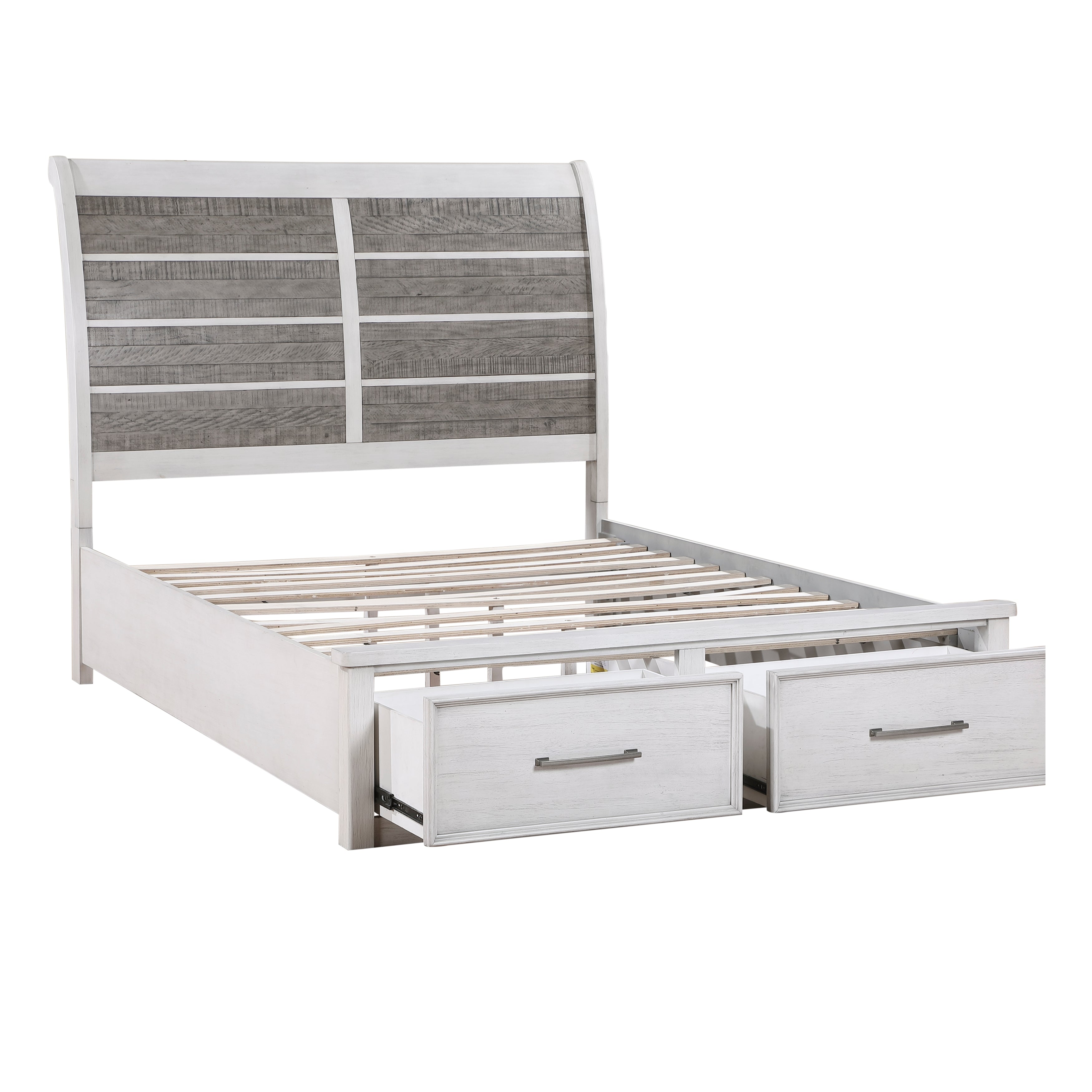 1303K-1EK* (3) Eastern King Platform Bed with Footboard Storage - 1303K-1EK* - Bien Home Furniture &amp; Electronics