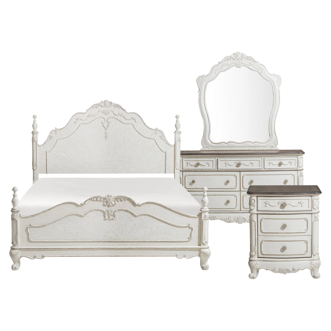 1386NW-1*4 4pc Set (QB+NS+DR+MR) - 1386NW-1*4 - Bien Home Furniture &amp; Electronics