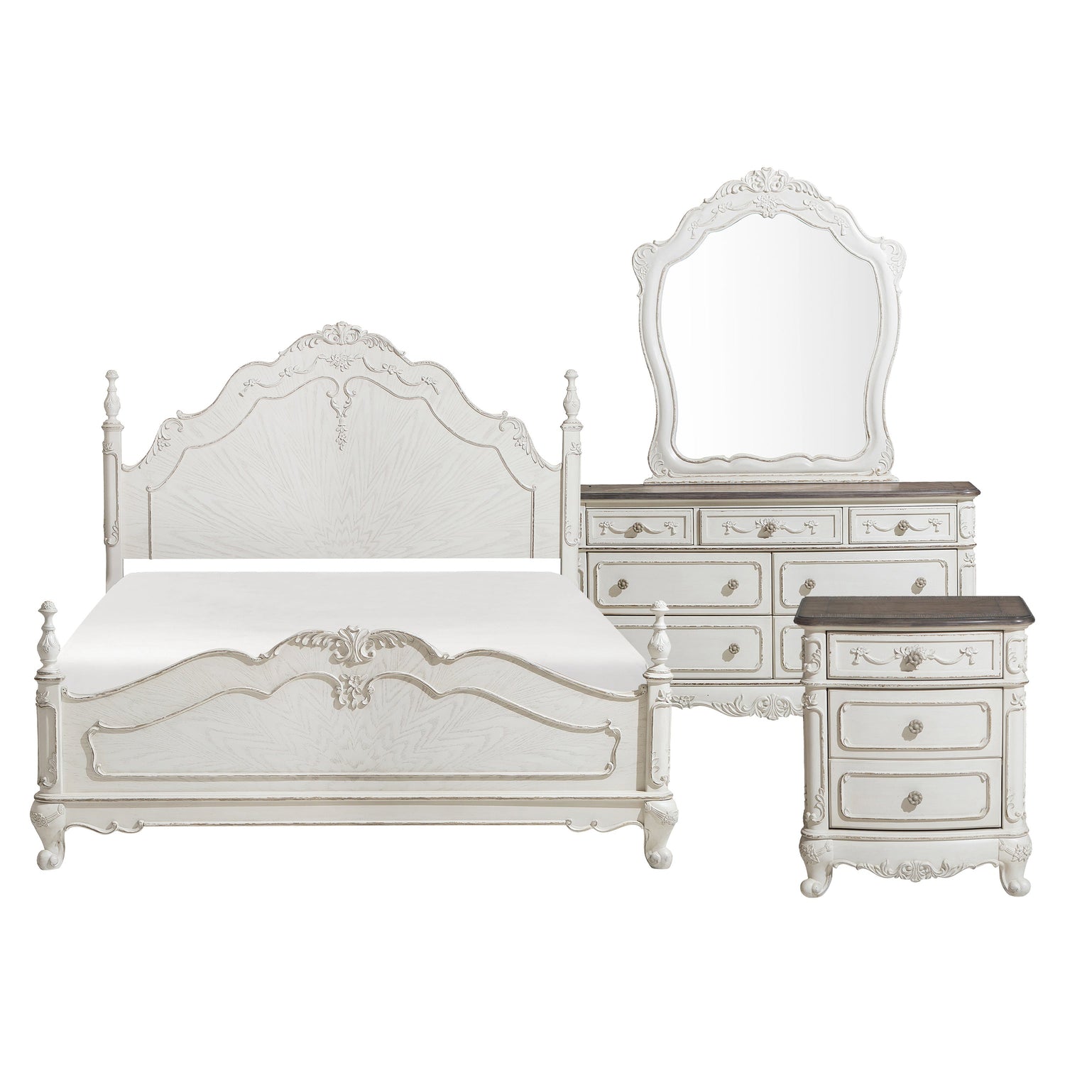 1386NW-1*4 4pc Set (QB+NS+DR+MR) - 1386NW-1*4 - Bien Home Furniture &amp; Electronics