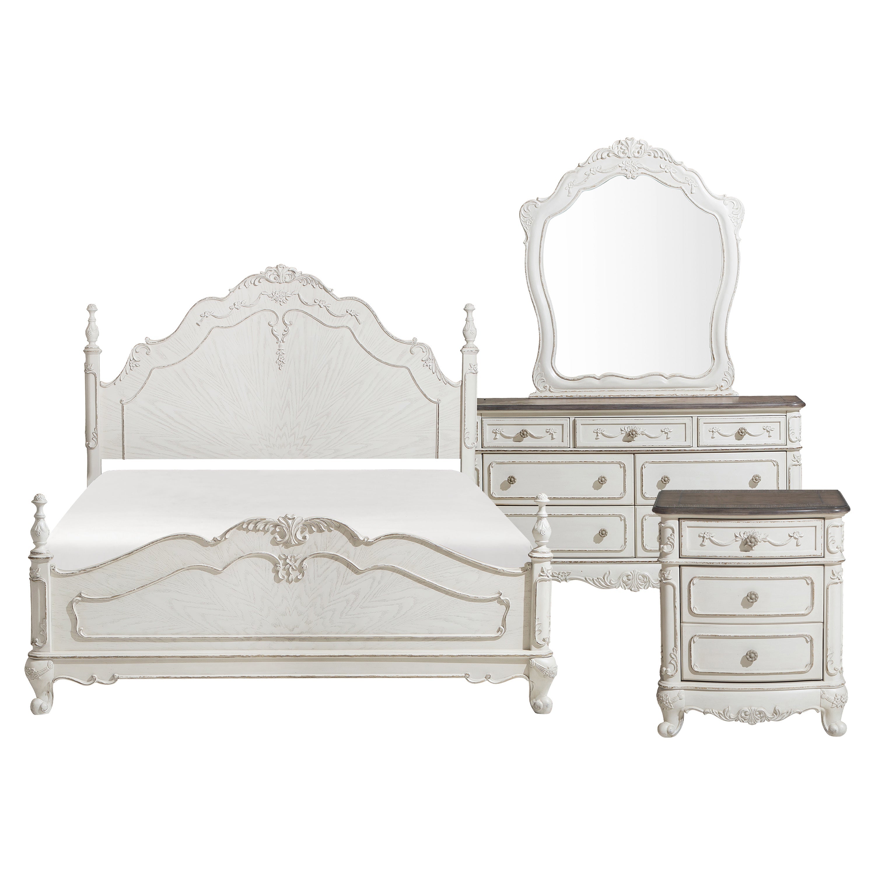 1386NW-1*4 4pc Set (QB+NS+DR+MR) - 1386NW-1*4 - Bien Home Furniture &amp; Electronics