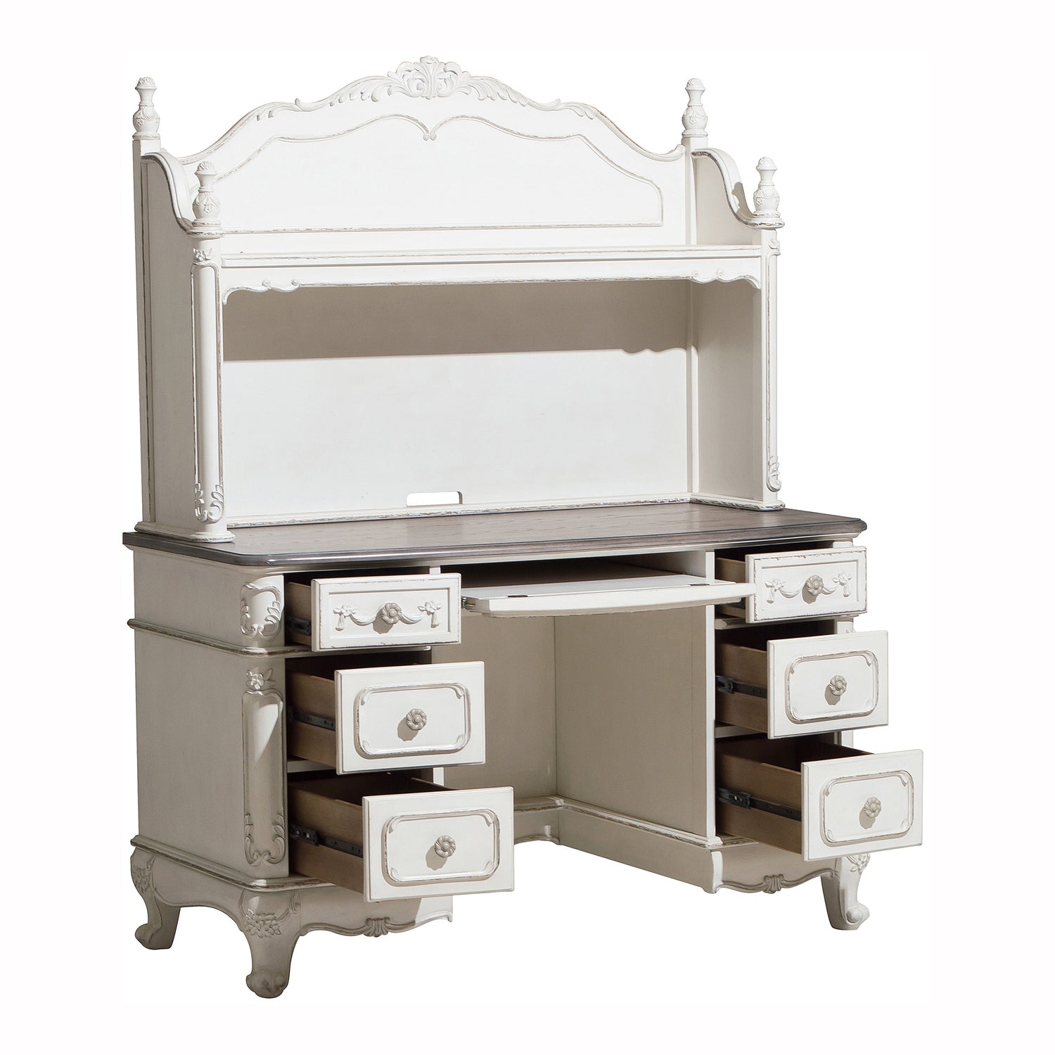 1386NW-10* (2) Writing Desk with Hutch - 1386NW-10* - Bien Home Furniture &amp; Electronics