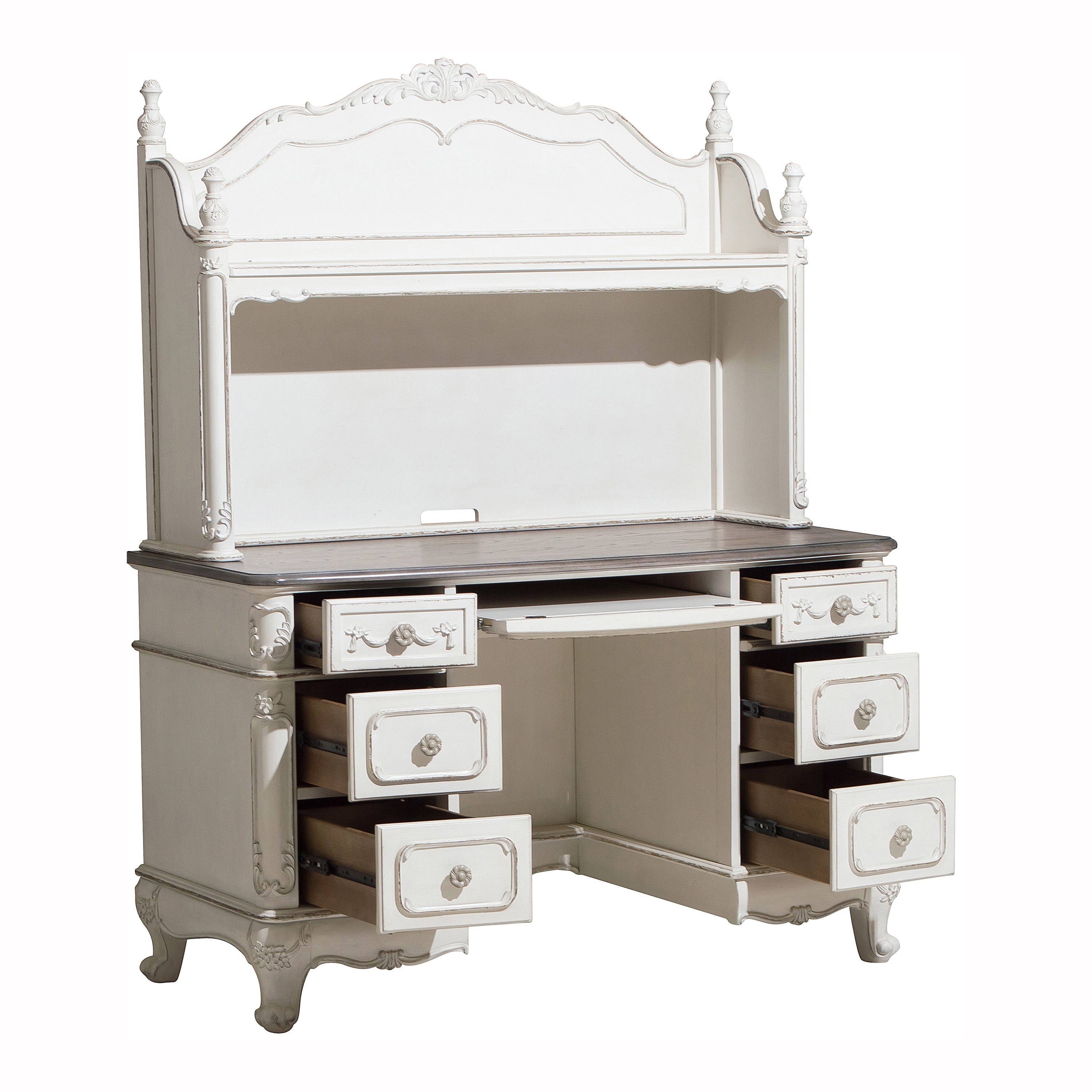 1386NW-10* (2) Writing Desk with Hutch - 1386NW-10* - Bien Home Furniture &amp; Electronics