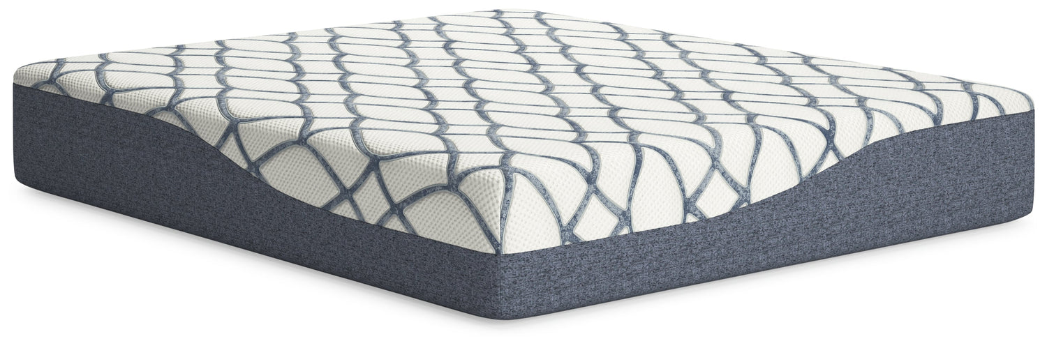 14 Inch Chime Elite 2.0 White/Blue California King Mattress - M42751 - Bien Home Furniture &amp; Electronics