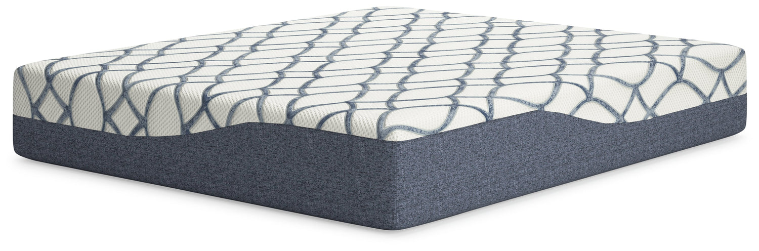 14 Inch Chime Elite 2.0 White/Blue California King Mattress - M42751 - Bien Home Furniture &amp; Electronics