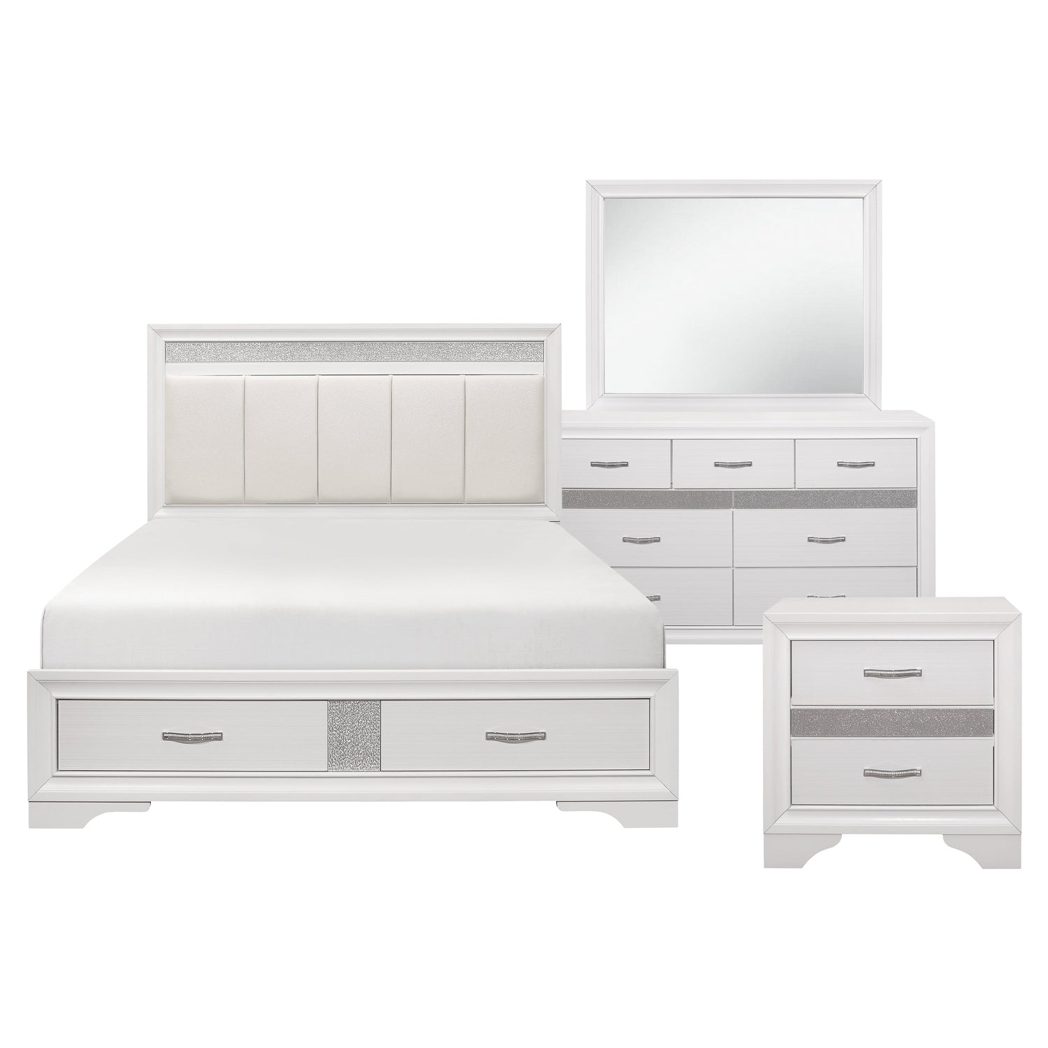 1505W-1*4 4pc Set (QB+NS+DR+MR) - 1505W-1*4 - Bien Home Furniture &amp; Electronics