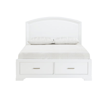 1520WH-1* (3) Queen Platform Bed with Footboard Storage - 1520WH-1* - Bien Home Furniture &amp; Electronics