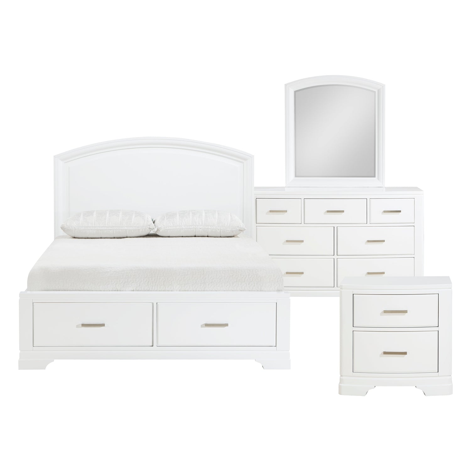 1520WH-1*4 4pc Set (QB+NS+DR+MR) - 1520WH-1*4 - Bien Home Furniture &amp; Electronics