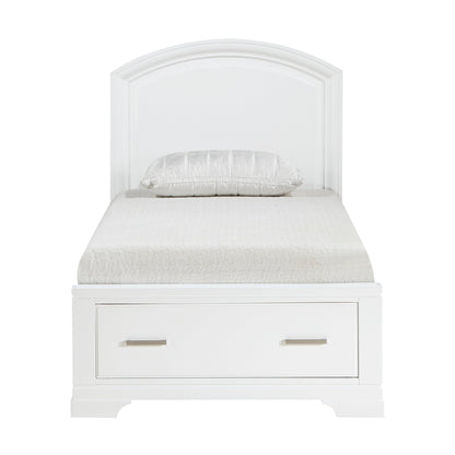 1520WHT-1* (3) Twin Platform Bed with Footboard Storage - 1520WHT-1* - Bien Home Furniture &amp; Electronics