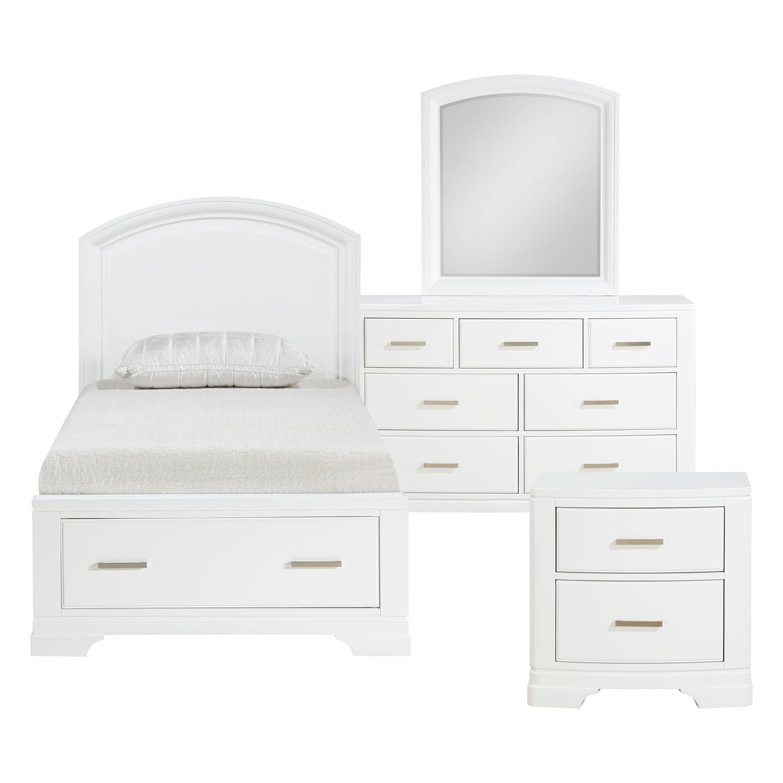 1520WHT-1*4 4pc Set (TB+NS+DR+MR) - 1520WHT-1*4 - Bien Home Furniture &amp; Electronics