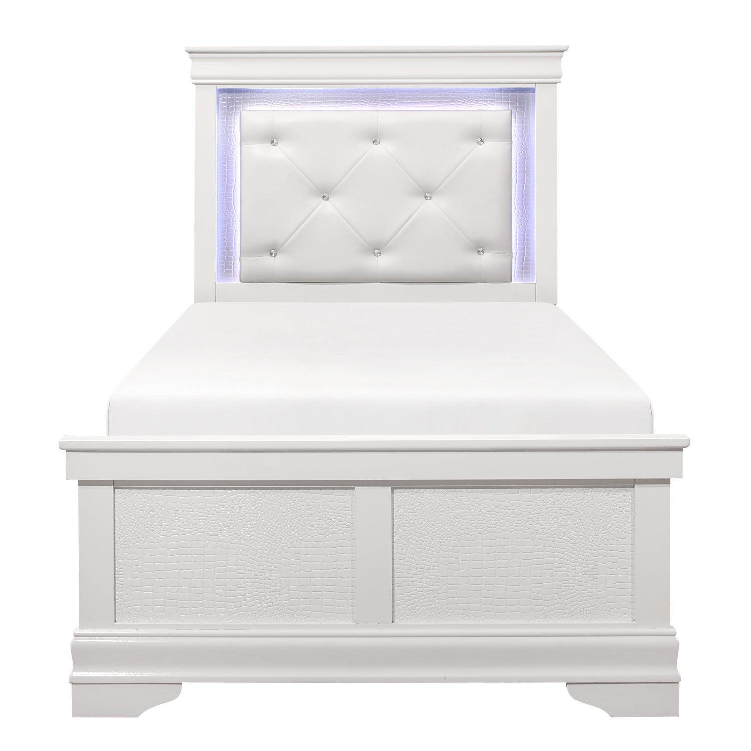 1556WT-1* (2) Twin Bed with LED Lighting - 1556WT-1* - Bien Home Furniture &amp; Electronics