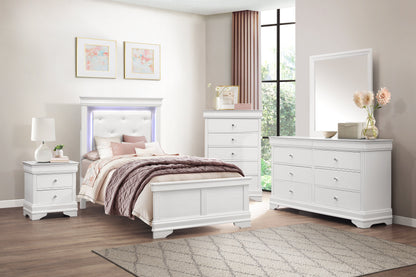 1556WT-1* (2) Twin Bed with LED Lighting - 1556WT-1* - Bien Home Furniture &amp; Electronics