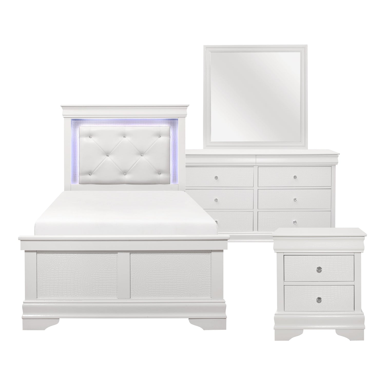 1556WT-1*4 4pc Set (TB+NS+DR+MR) - 1556WT-1*4 - Bien Home Furniture &amp; Electronics