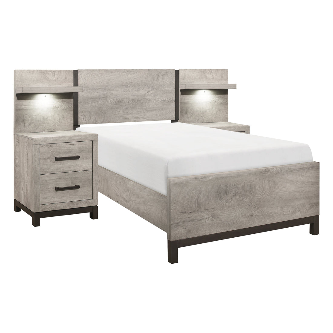 1577T-1*WB 5pc Set Twin Wall Bed (TB+2NS+2NS-P) - 1577T-1*WB - Bien Home Furniture &amp; Electronics