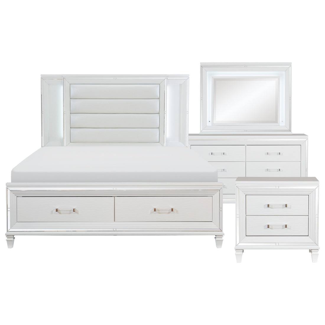 1616W-1*4 4pc Set (QB+NS+DR+MR) - 1616W-1*4 - Bien Home Furniture &amp; Electronics