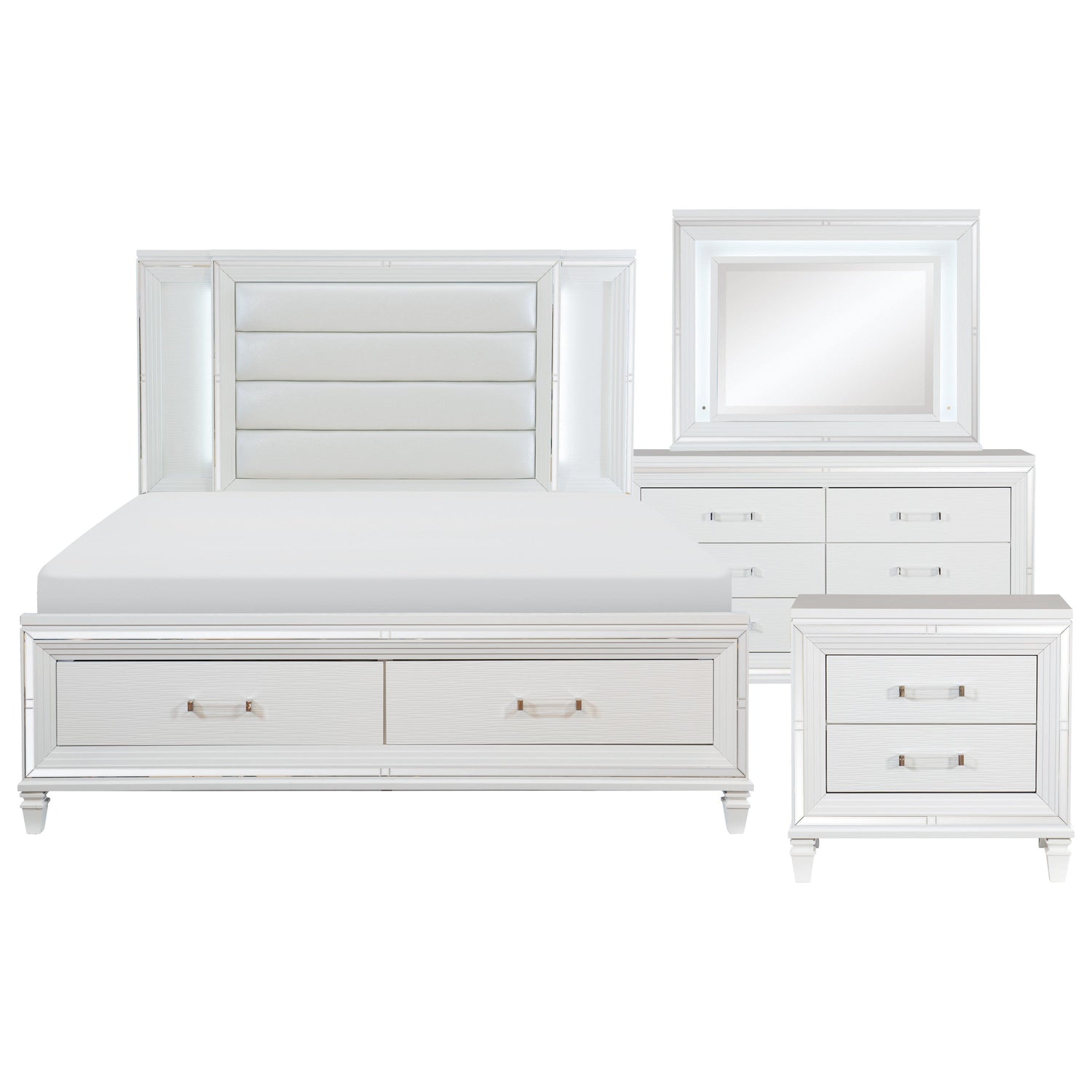 1616W-1*4 4pc Set (QB+NS+DR+MR) - 1616W-1*4 - Bien Home Furniture &amp; Electronics