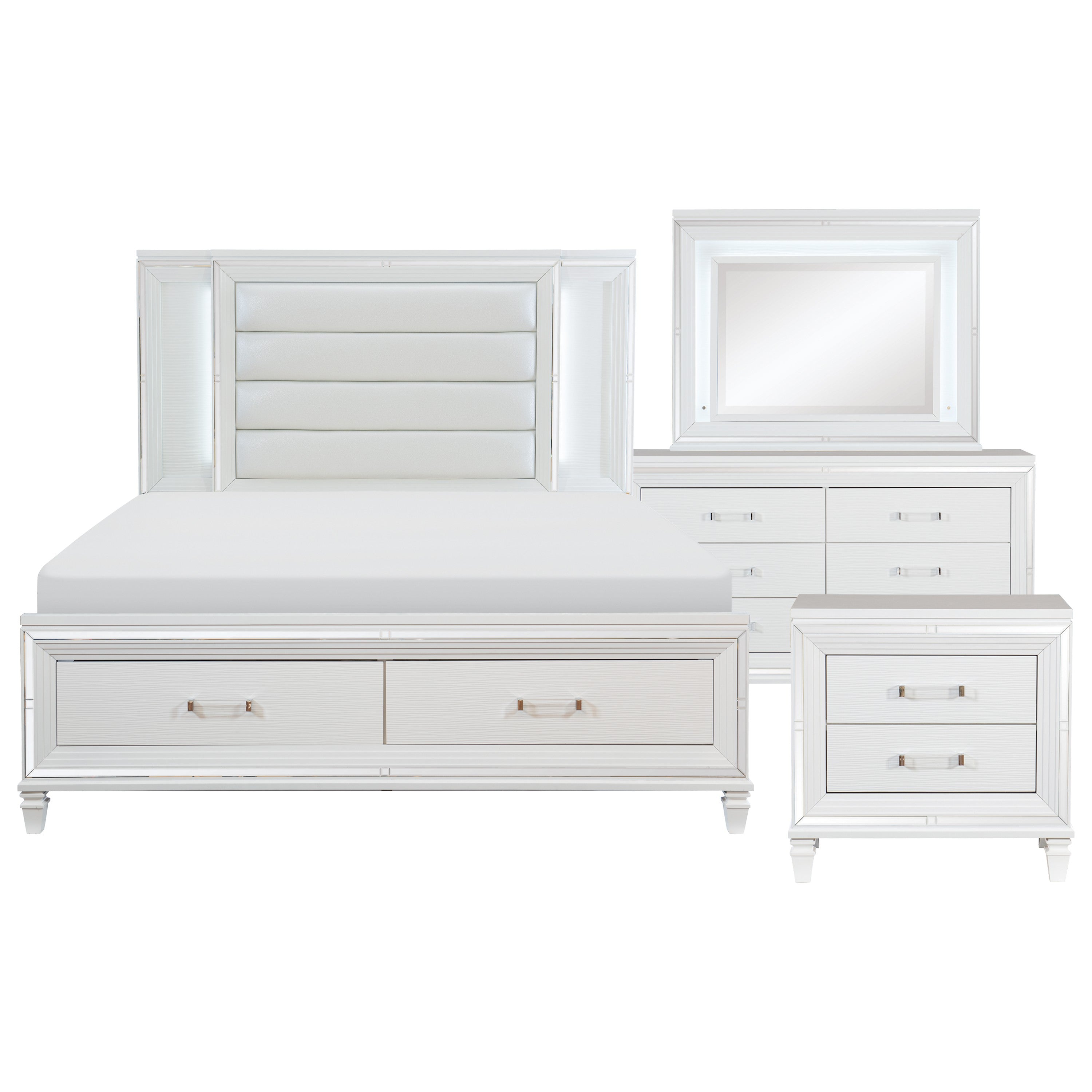 1616W-1*4 4pc Set (QB+NS+DR+MR) - 1616W-1*4 - Bien Home Furniture &amp; Electronics