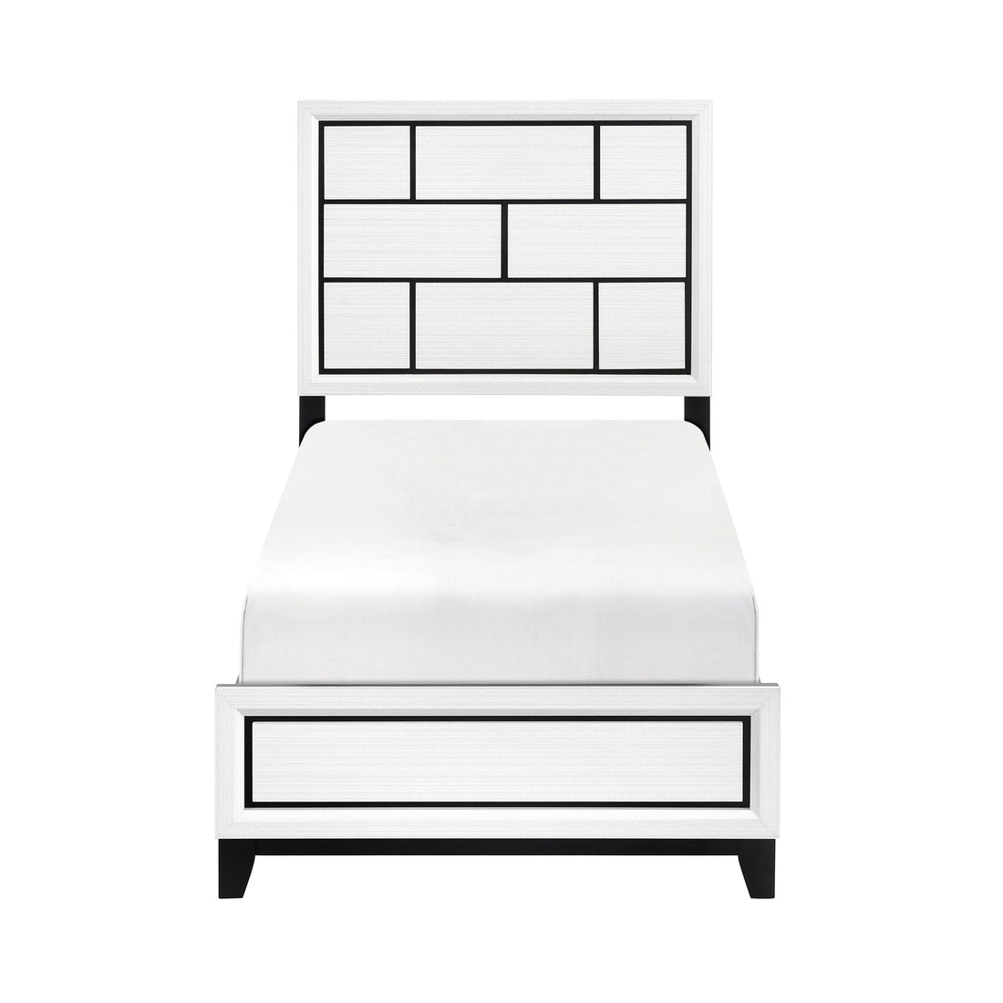 1645WHT-1* (2) Twin Bed - 1645WHT-1* - Bien Home Furniture &amp; Electronics