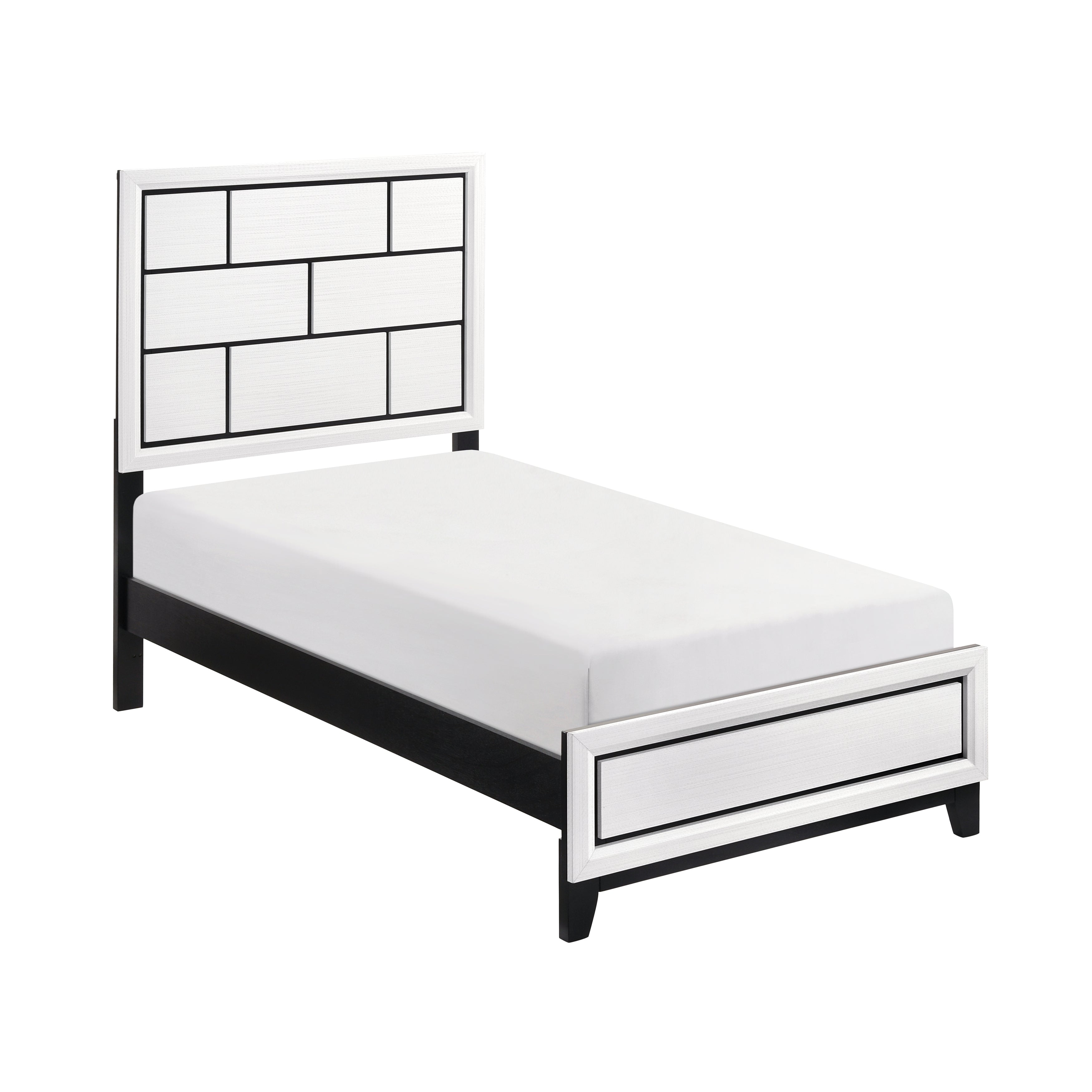 1645WHT-1* (2) Twin Bed - 1645WHT-1* - Bien Home Furniture &amp; Electronics