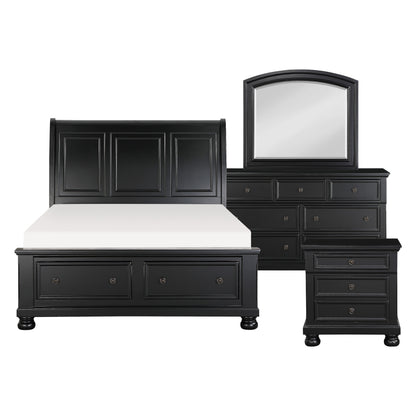 1714BK-1*4 4PC SET: 1QB,1NS,1DR,1MR - 1714BK-1*4 - Bien Home Furniture &amp; Electronics