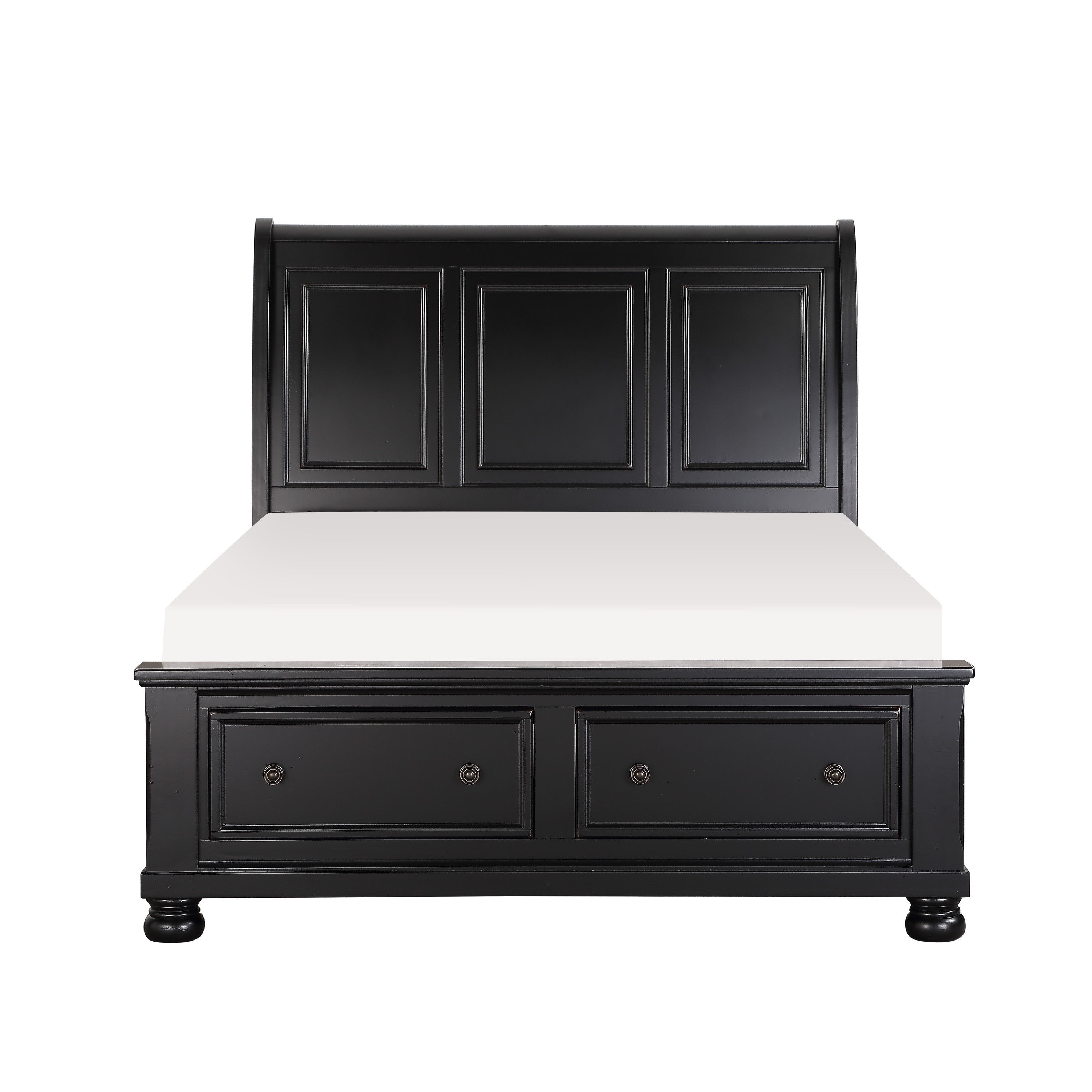 1714KBK-1EK* (3)Eastern King Sleigh Platform Bed with Footboard Storage - 1714KBK-1EK* - Bien Home Furniture &amp; Electronics