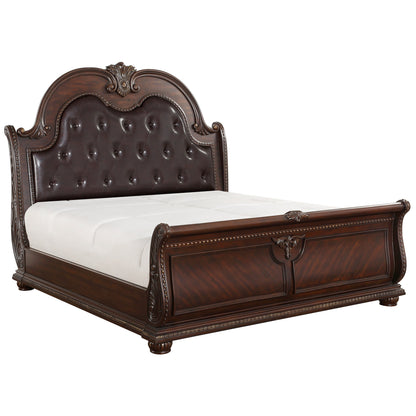1757-1* (4)Queen Sleigh Bed - 1757-1* - Bien Home Furniture &amp; Electronics