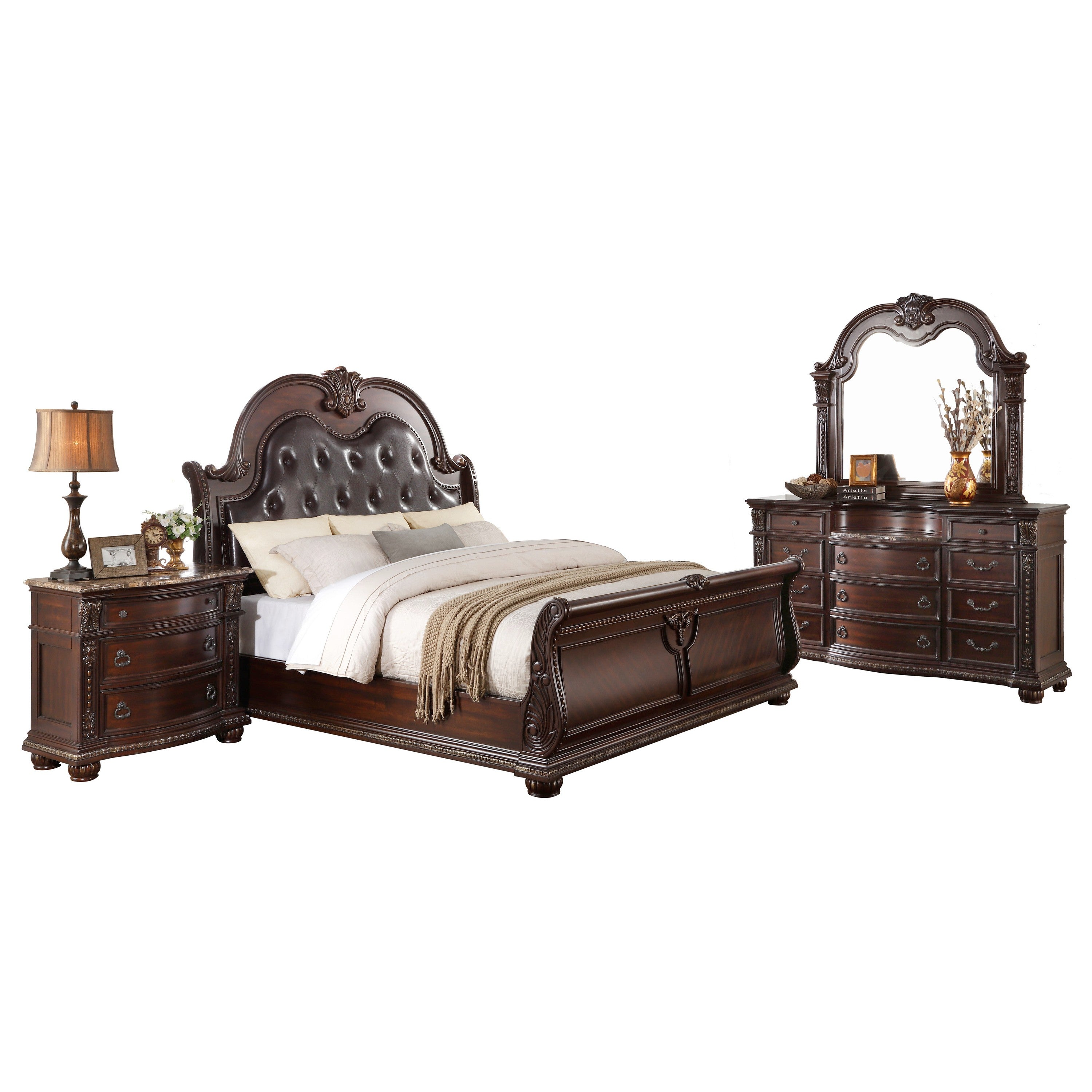 1757K-1EK* (4)Eastern King Sleigh Bed - 1757K-1EK* - Bien Home Furniture &amp; Electronics