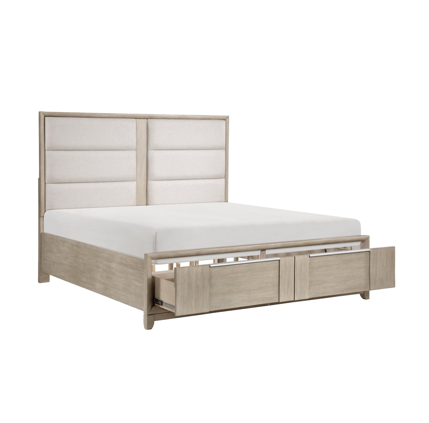 1820NK-1EK* (3) Eastern King Platform Bed with Footboard Storage - 1820NK-1EK* - Bien Home Furniture &amp; Electronics