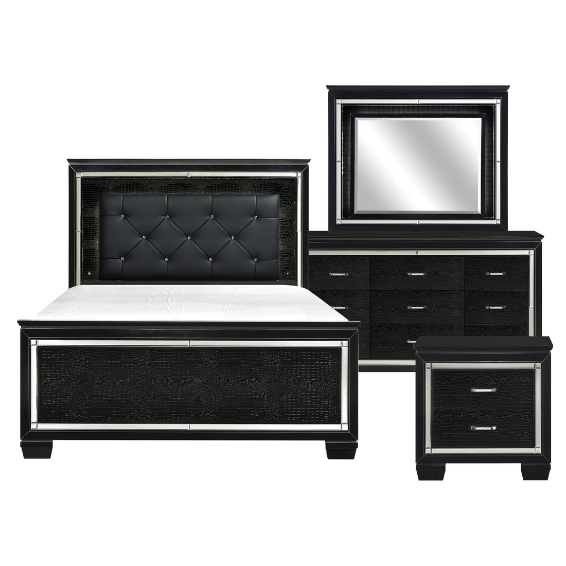 1916BK-1*4 4pc Set (QB+NS+DR+MR) - 1916BK-1*4 - Bien Home Furniture &amp; Electronics