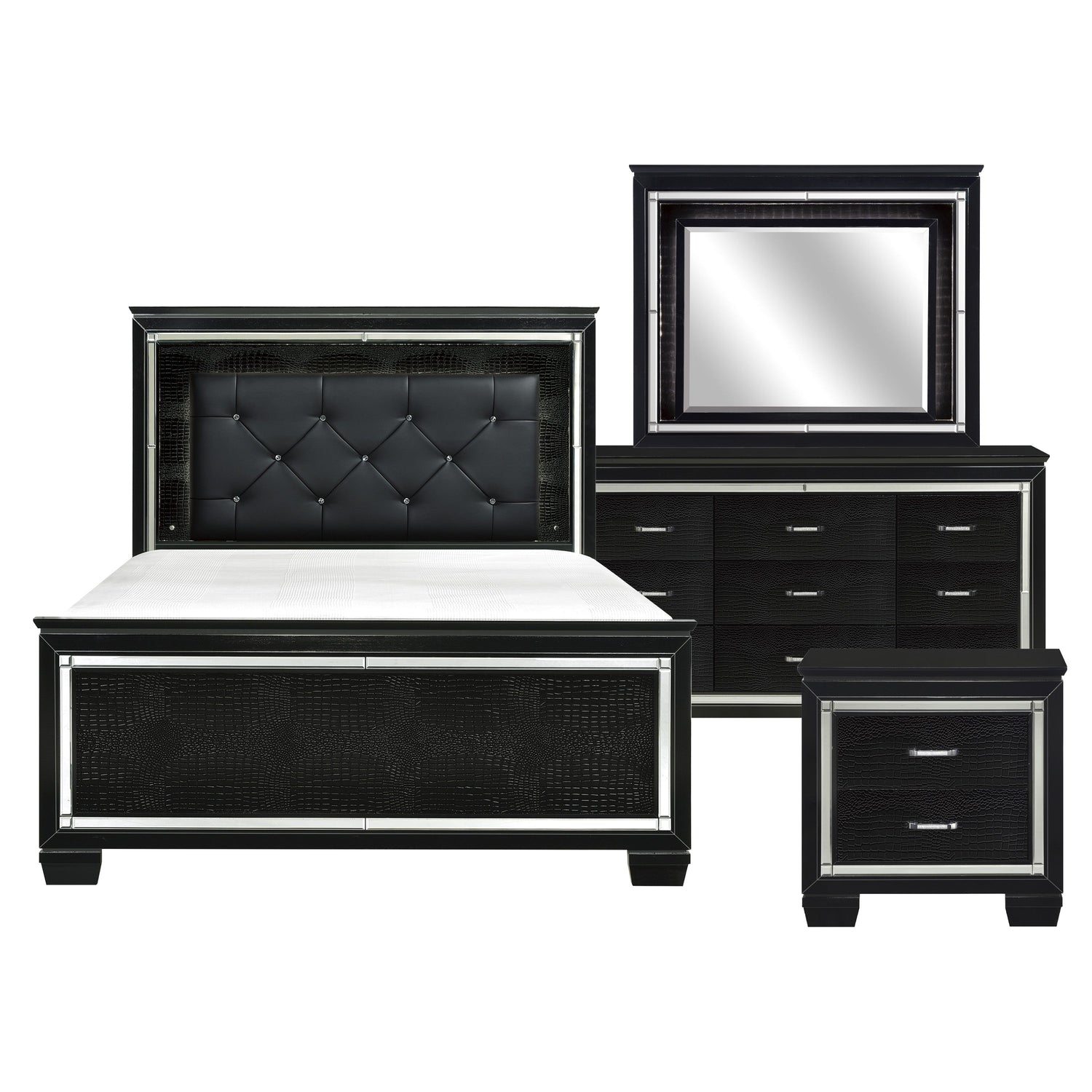 1916BK-1*4 4pc Set (QB+NS+DR+MR) - 1916BK-1*4 - Bien Home Furniture &amp; Electronics