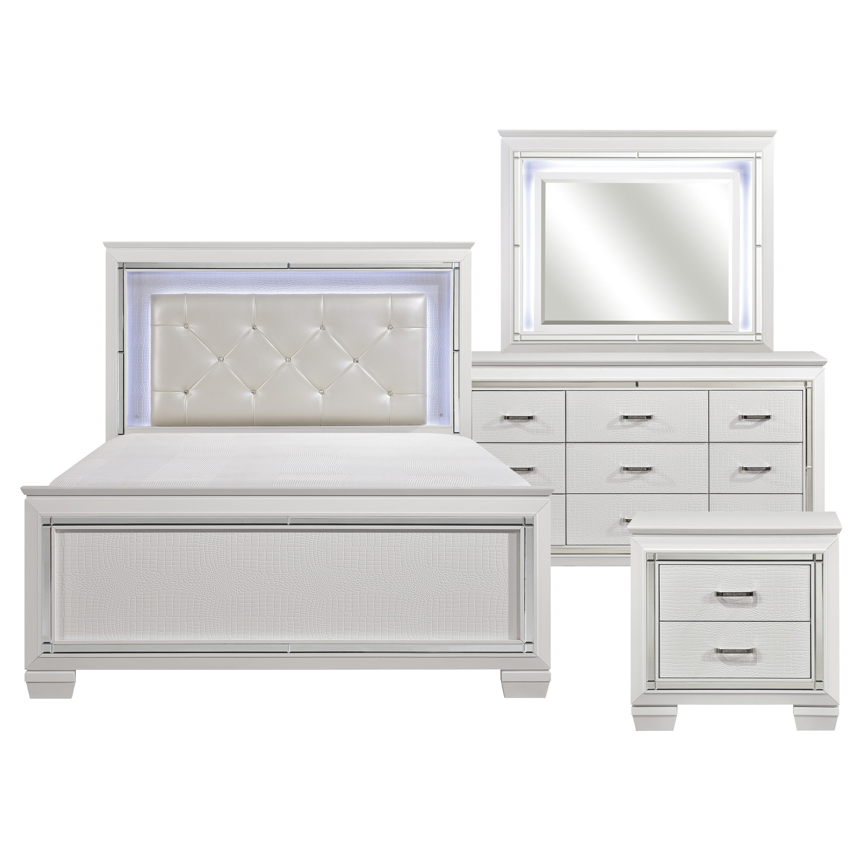 1916W-1*4 4pc Set (QB+NS+DR+MR) - 1916W-1*4 - Bien Home Furniture &amp; Electronics