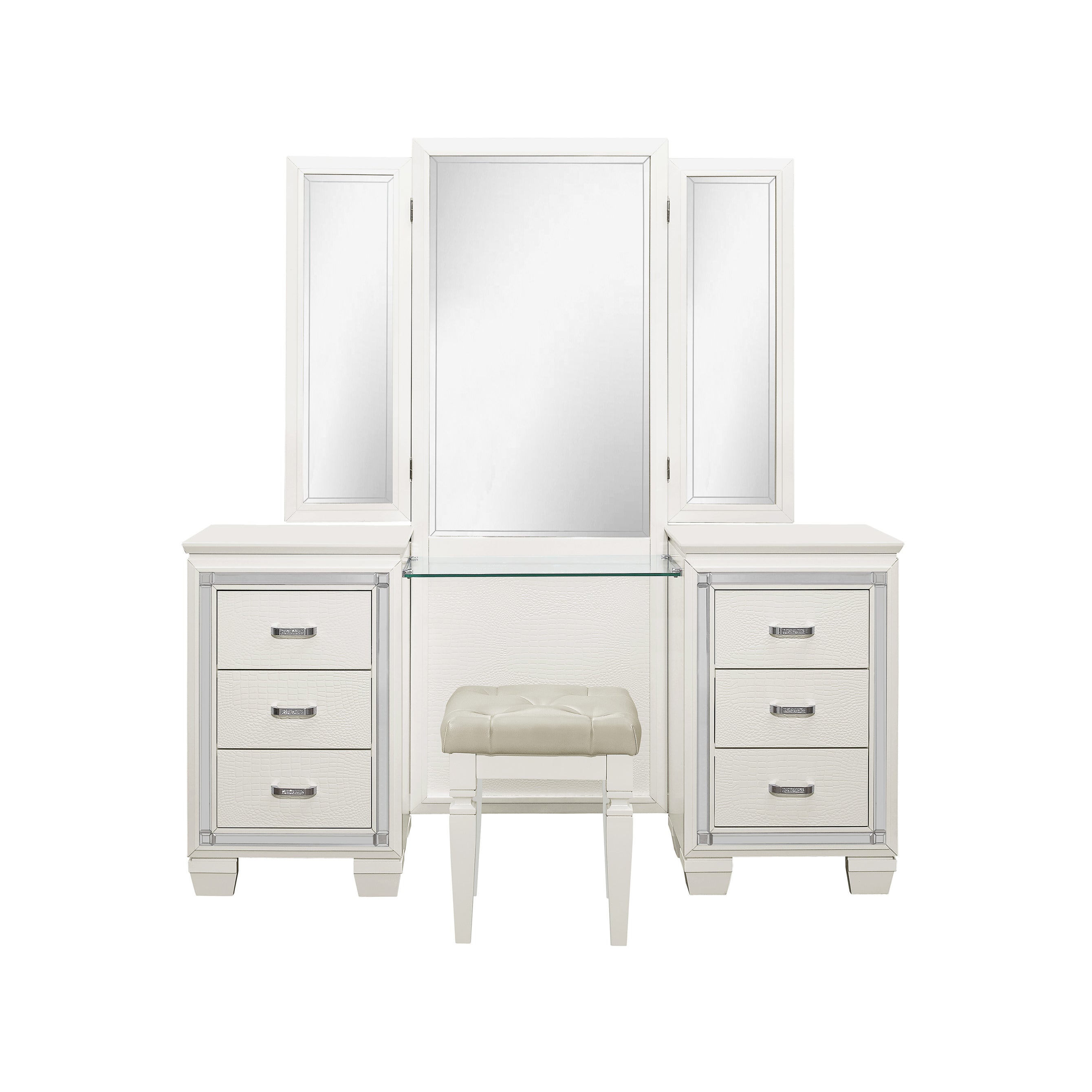 1916W-15* (3)Vanity Dresser with Mirror - 1916W-15* - Bien Home Furniture &amp; Electronics