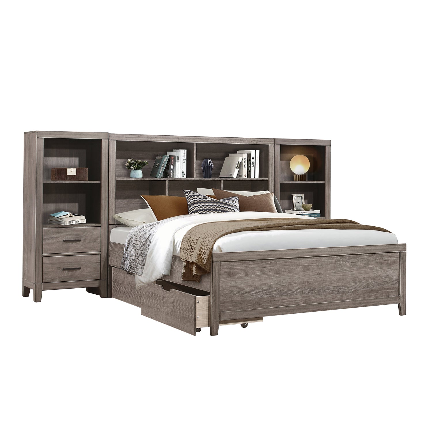 2042NBF*WBT 4pc Set Full Wall Bed with Toy Boxes (FB+2PNS+TFT) - 2042NBF*WBT - Bien Home Furniture &amp; Electronics
