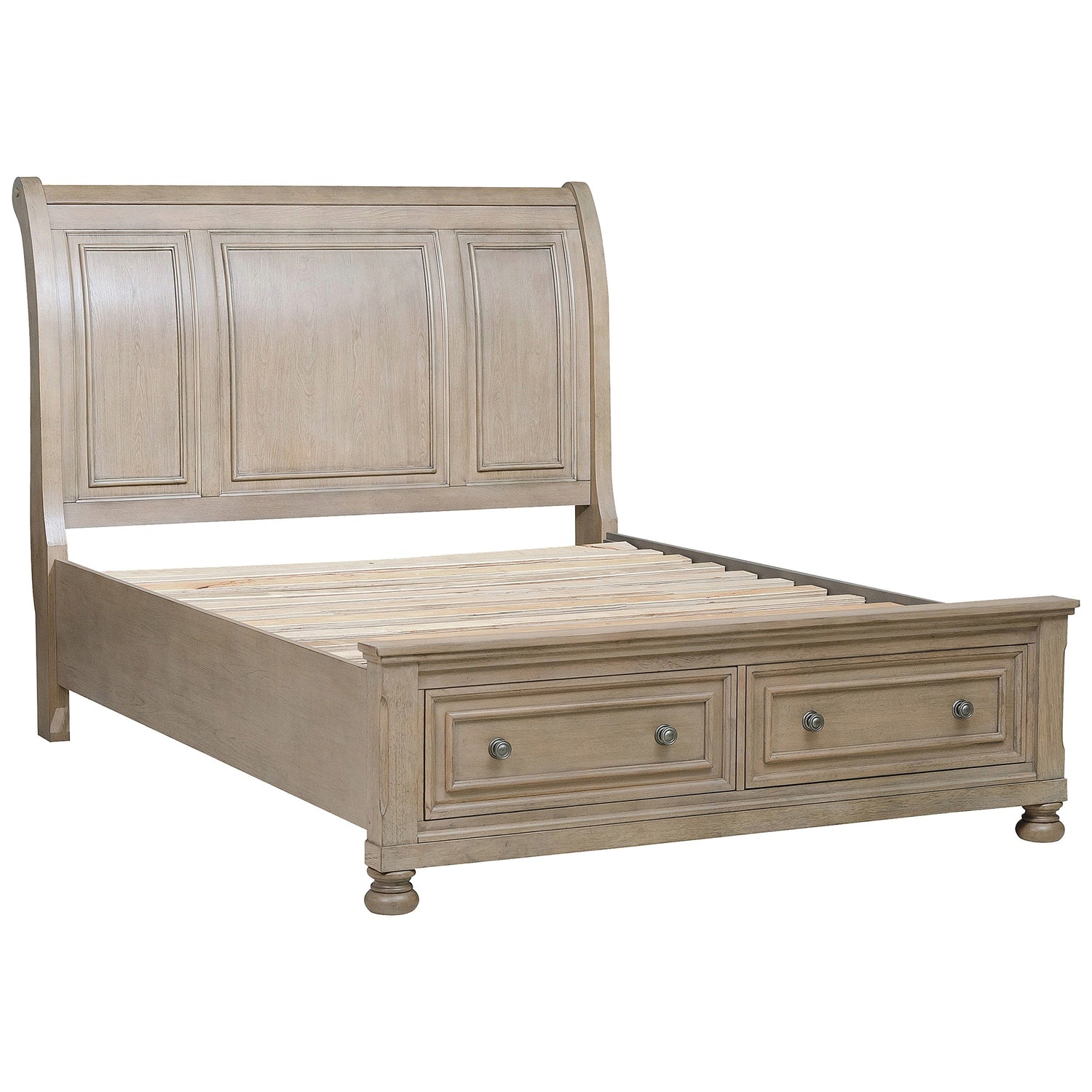 2259GY-1* (3) Queen Platform Bed with Footboard Storage - 2259GY-1* - Bien Home Furniture &amp; Electronics