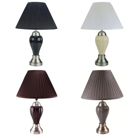 26" Porcelain Lamp, Satin Nickel, Set of 12 - 6115-BK-BASE - Bien Home Furniture &amp; Electronics