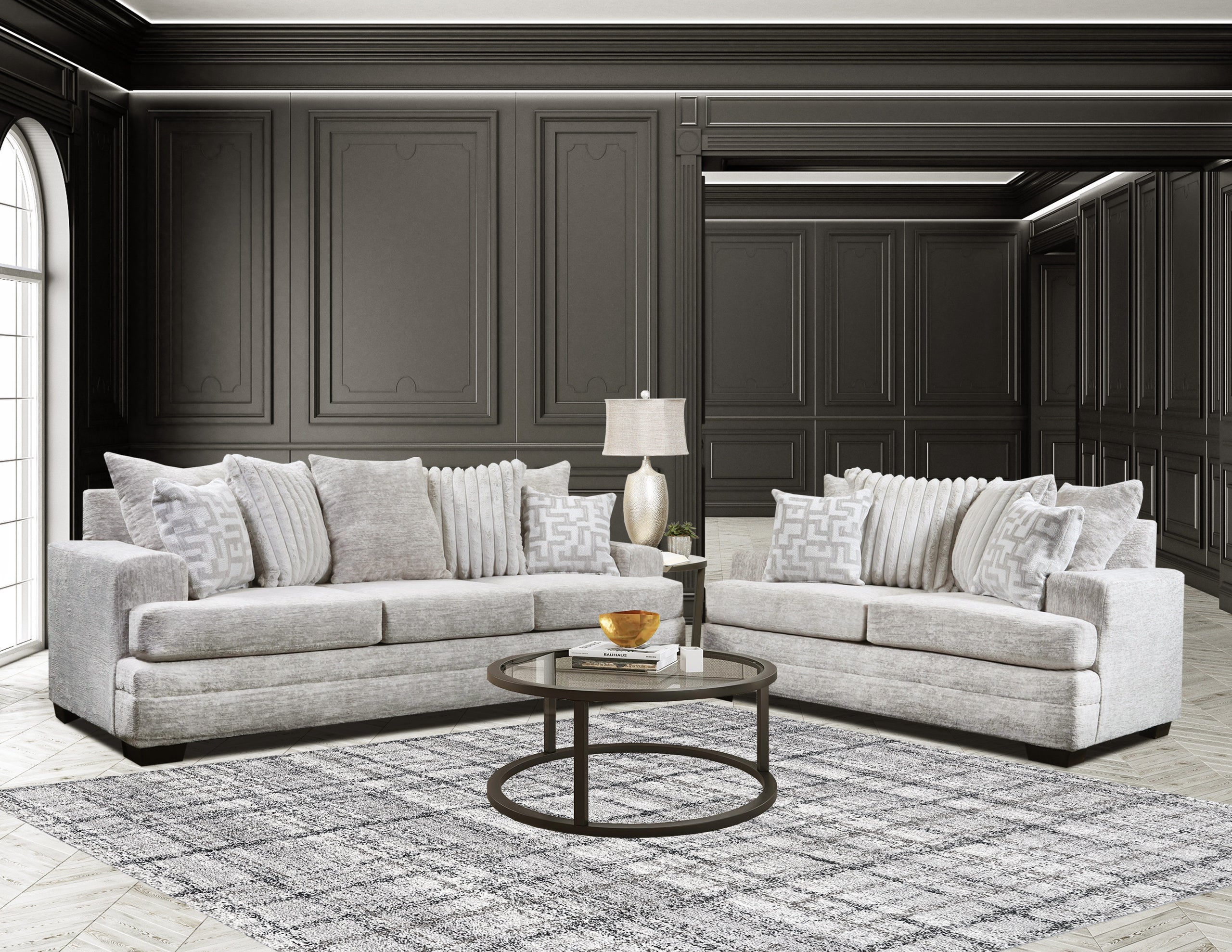 2675-07 OYSTER Sofa &amp; Loveseat Set - 2675-05 OYSTER - Bien Home Furniture &amp; Electronics