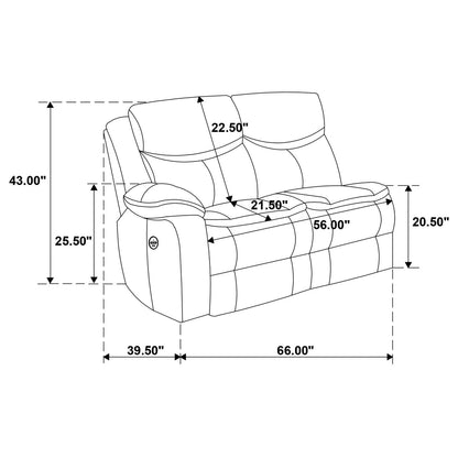 3 PC POWER SECTIONAL - 610200P - Bien Home Furniture &amp; Electronics