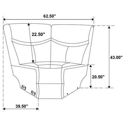 3 PC POWER SECTIONAL - 610200P - Bien Home Furniture &amp; Electronics