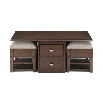 3500-30 Cocktail Table with two Benches - 3500-30 - Bien Home Furniture &amp; Electronics