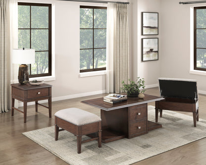3500-30 Cocktail Table with two Benches - 3500-30 - Bien Home Furniture &amp; Electronics