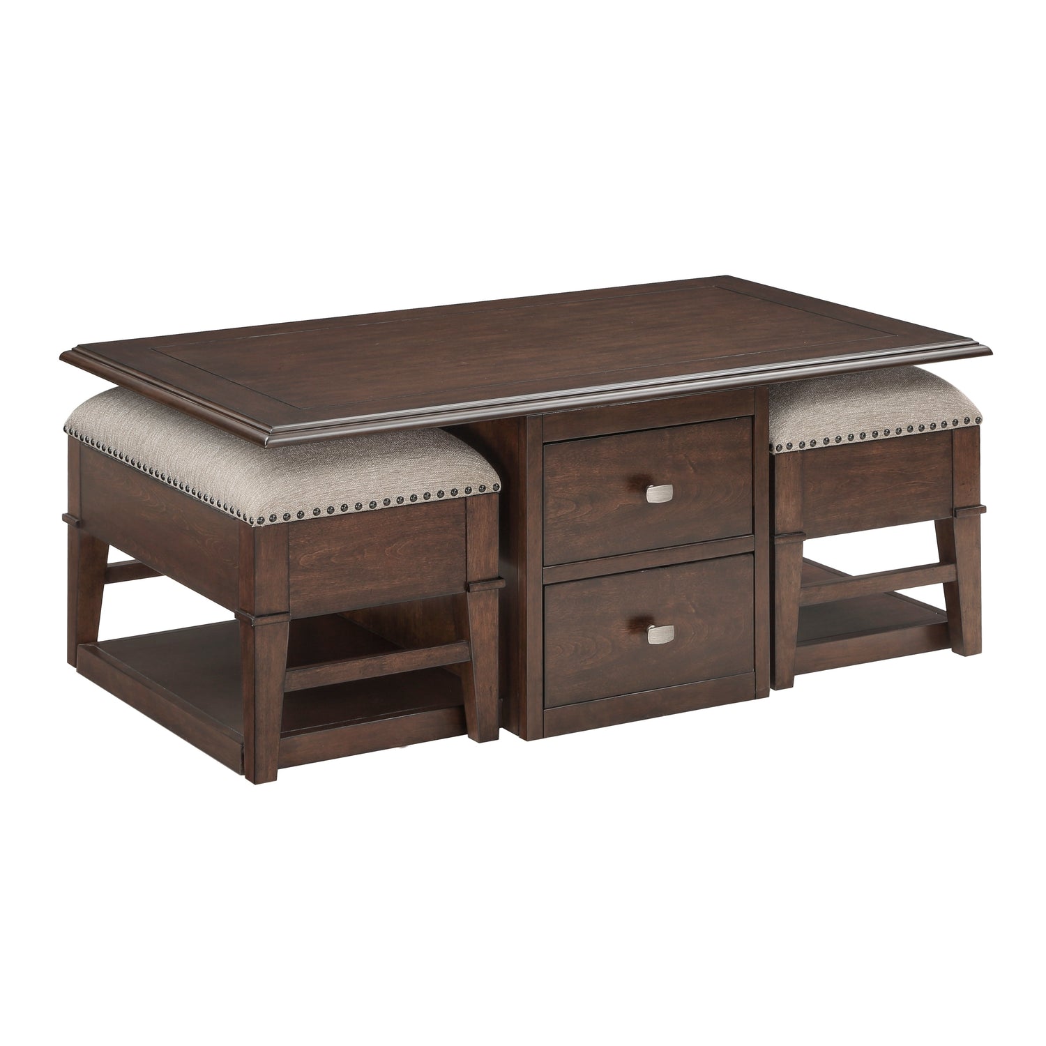 3500-30 Cocktail Table with two Benches - 3500-30 - Bien Home Furniture &amp; Electronics