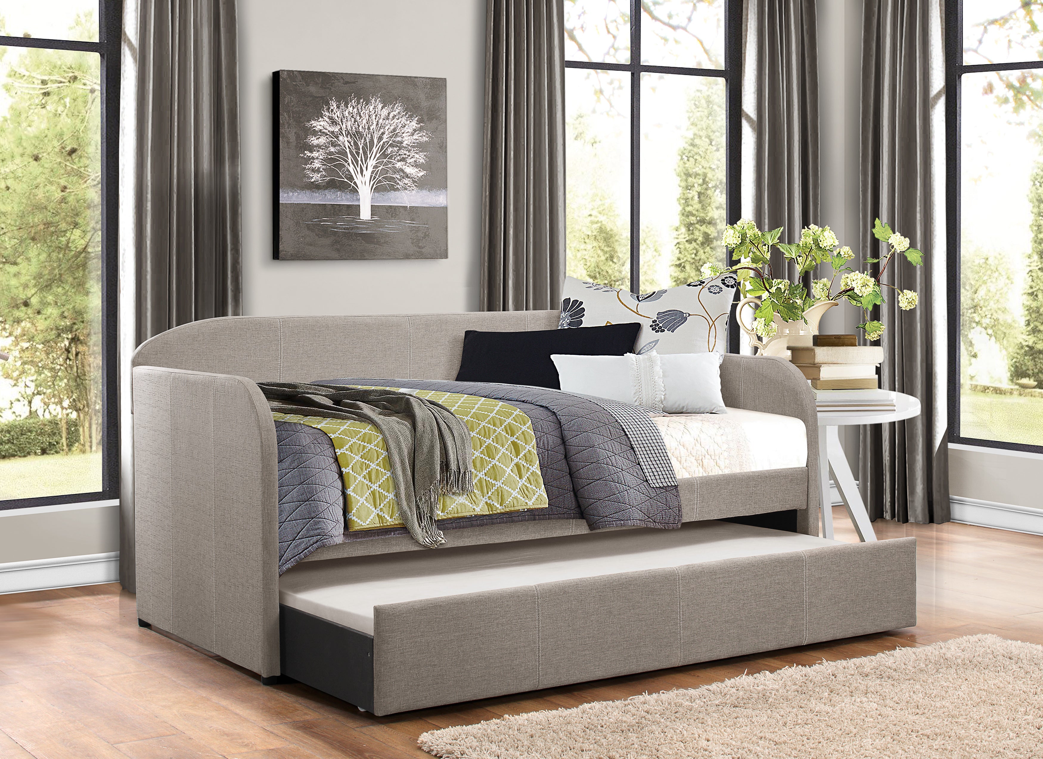 4950GY* (2) Daybed with Trundle - 4950GY* - Bien Home Furniture &amp; Electronics