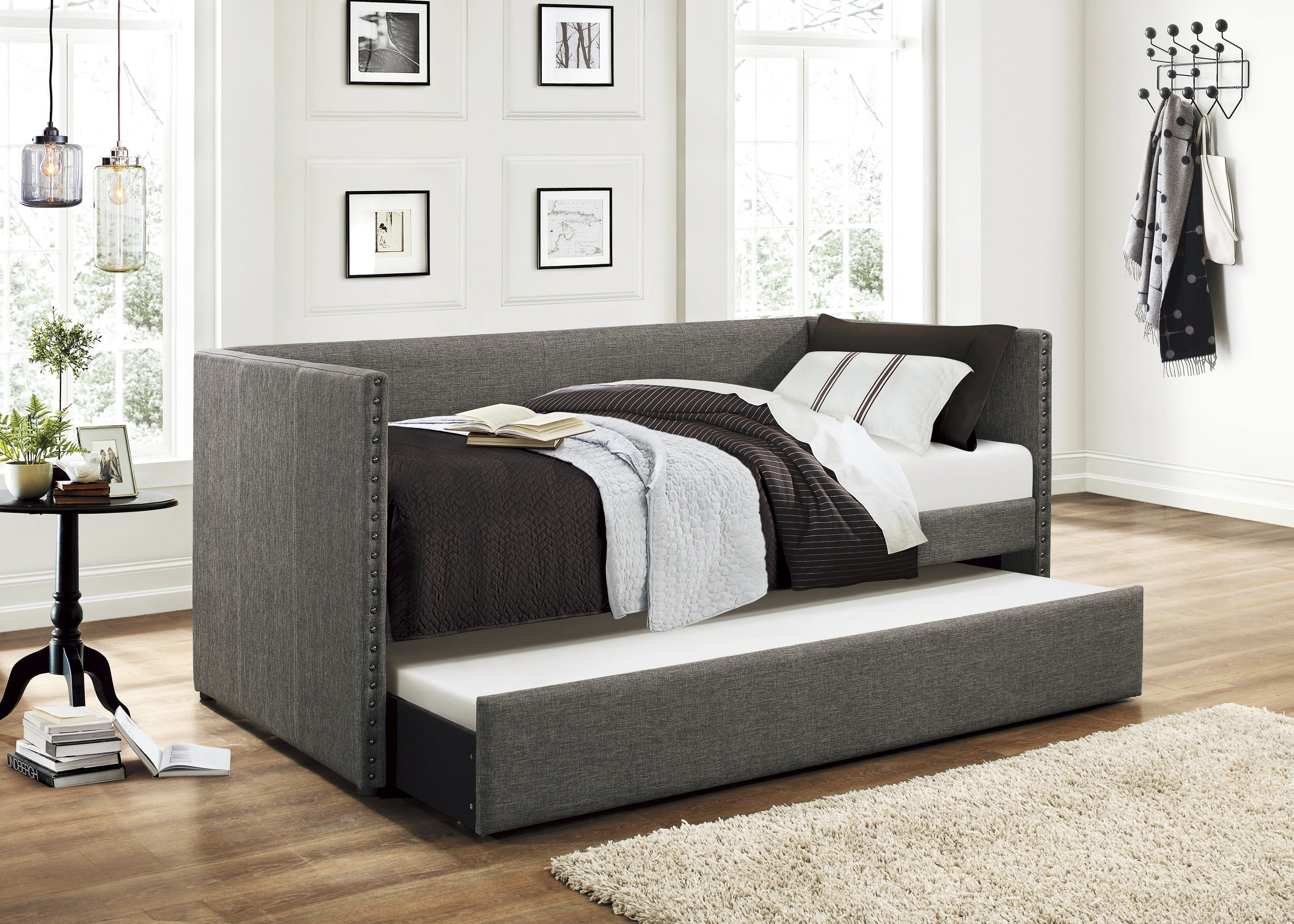 4969GY* (2) Daybed with Trundle - 4969GY* - Bien Home Furniture &amp; Electronics