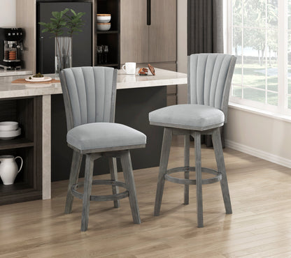 5507-24GYS Swivel Counter Height Chair, Set of 2 - 5507-24GYS - Bien Home Furniture &amp; Electronics