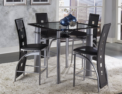 5532-36* (2)Counter Height Table, Glass Top - 5532-36* - Bien Home Furniture &amp; Electronics