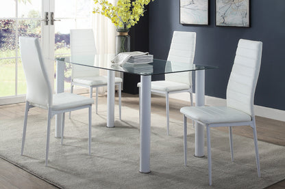 5538W* (2)Dining Table, Glass Top - 5538W* - Bien Home Furniture &amp; Electronics