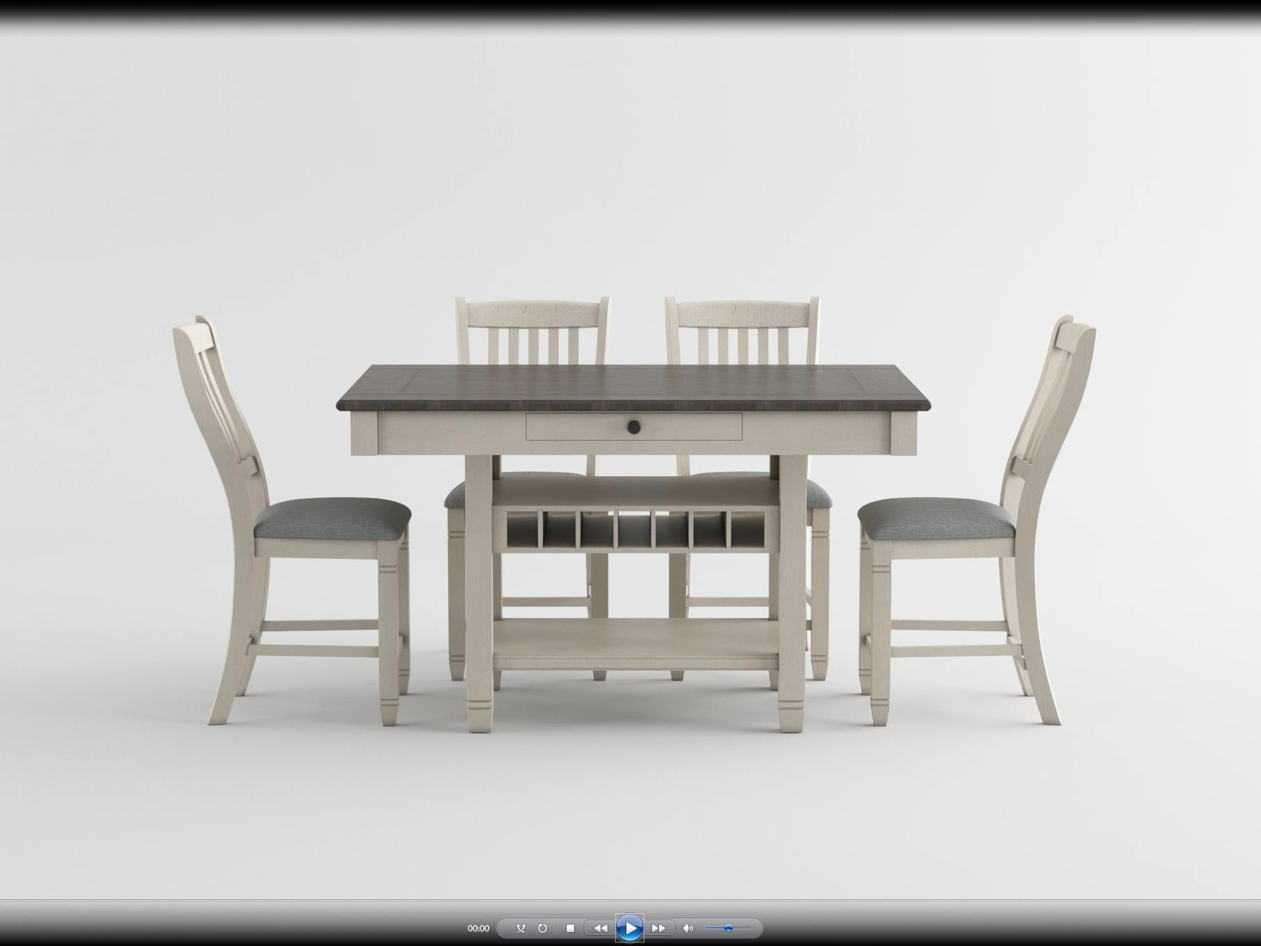 5627GY-36* (2) Counter Height Table - 5627GY-36* - Bien Home Furniture &amp; Electronics