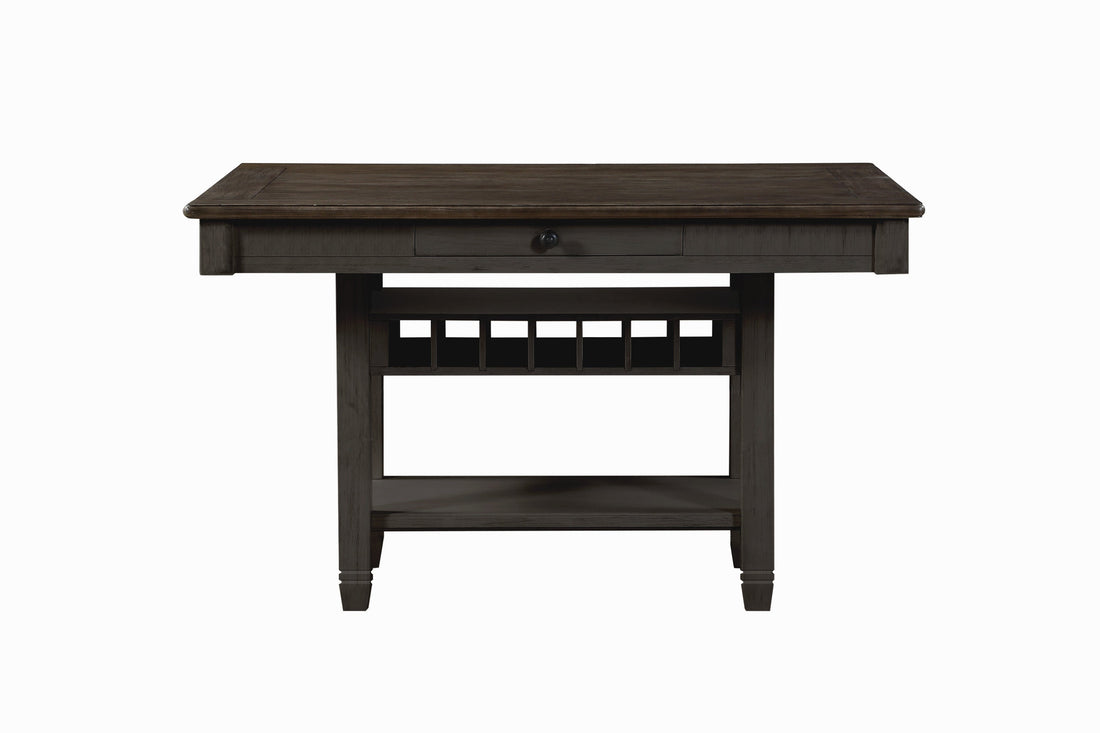 5627NBK-36 (1/2)COUNTER HEIGHT TABLE TOP WITH 4 DRAWERS, OAK VENEER, BLACK FINISH - 5627NBK-36 - Bien Home Furniture &amp; Electronics